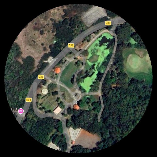 Satellite map of the Parc des Floralies site and surrounding roads